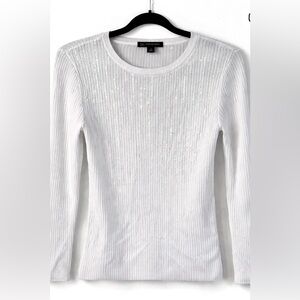 White International Concepts Ribbed Sweater size S